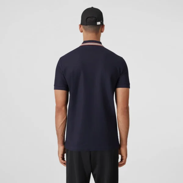 Men's Icon Stripe Collar Cotton Piqué Polo Shirt - Image 16
