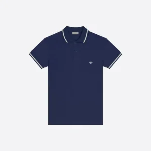 DIOR POLO SHIRT WITH BEE EMBROIDERY