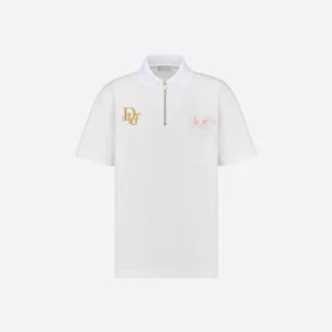 RELAXED-FIT DIOR BY ERL POLO SHIRT WITH ZIPPED COLLAR