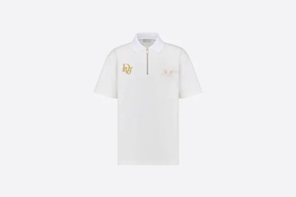 RELAXED-FIT DIOR BY ERL POLO SHIRT WITH ZIPPED COLLAR