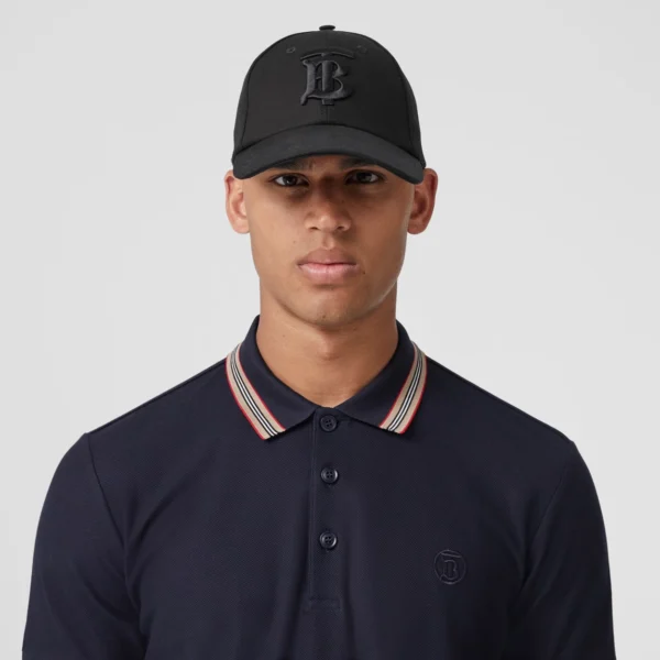 Men's Icon Stripe Collar Cotton Piqué Polo Shirt - Image 14