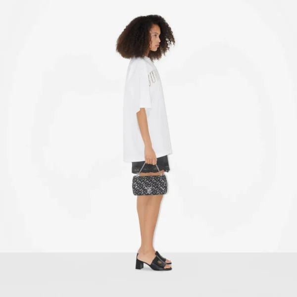 Lace Logo Cotton Oversized T-shirt - Image 4