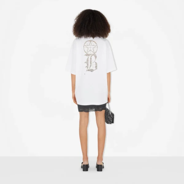 Lace Logo Cotton Oversized T-shirt - Image 2