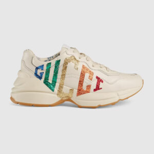 GUCCI Women's Rhyton glitter Gucci sneaker