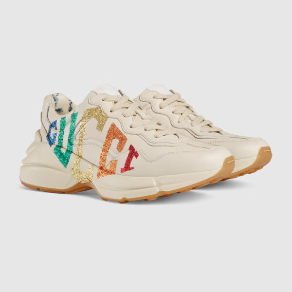 GUCCI Women's Rhyton glitter Gucci sneaker - Image 2