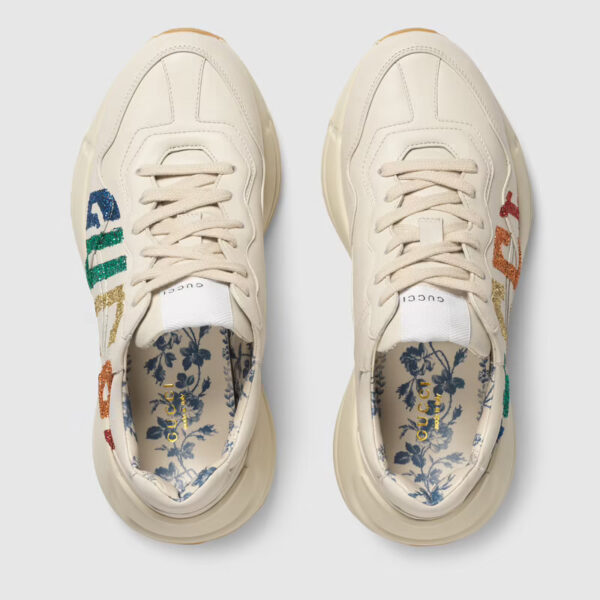 GUCCI Women's Rhyton glitter Gucci sneaker - Image 4
