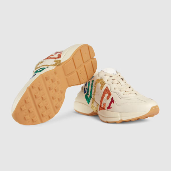 GUCCI Women's Rhyton glitter Gucci sneaker - Image 6