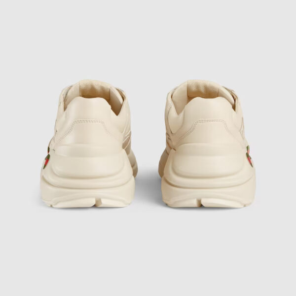 GUCCI Women's Rhyton Gucci logo leather sneaker - Image 5