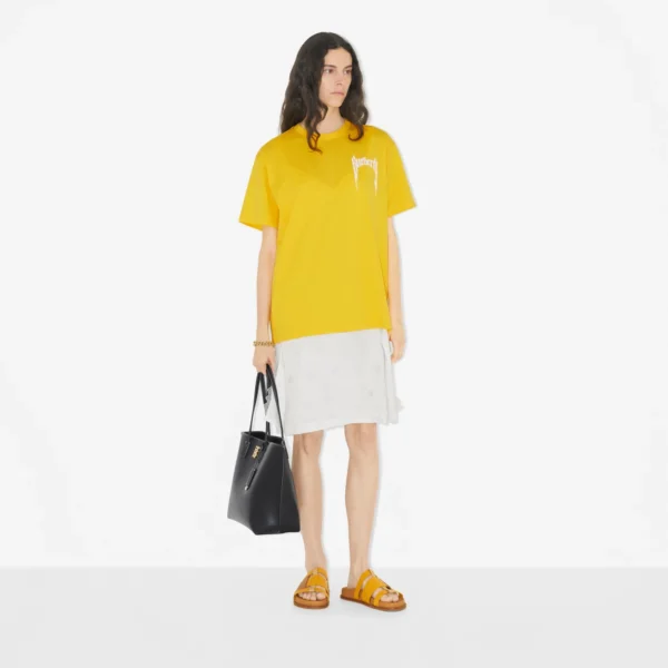 Logo Print Cotton Oversized T-shirt - Image 2