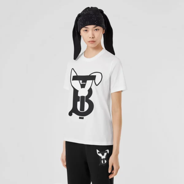 Rabbit Print Cotton T-shirt - Image 11