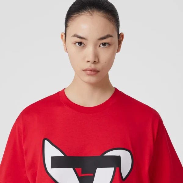 Rabbit Print Cotton T-shirt - Image 2