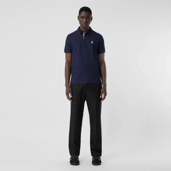 Men's Icon Stripe Placket Cotton Piqué Polo Shirt - Image 3