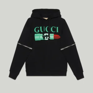 GUCCI COTTON JERSEY HOODED SWEATSHIRT