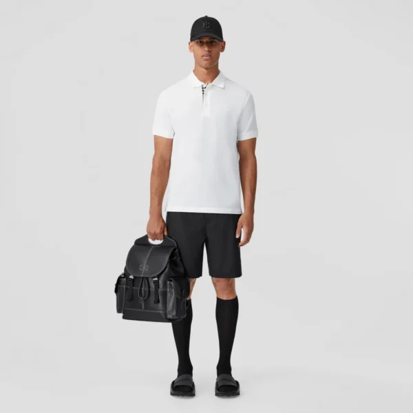 Men's Monogram Motif Cotton Piqué Polo Shirt - Image 3