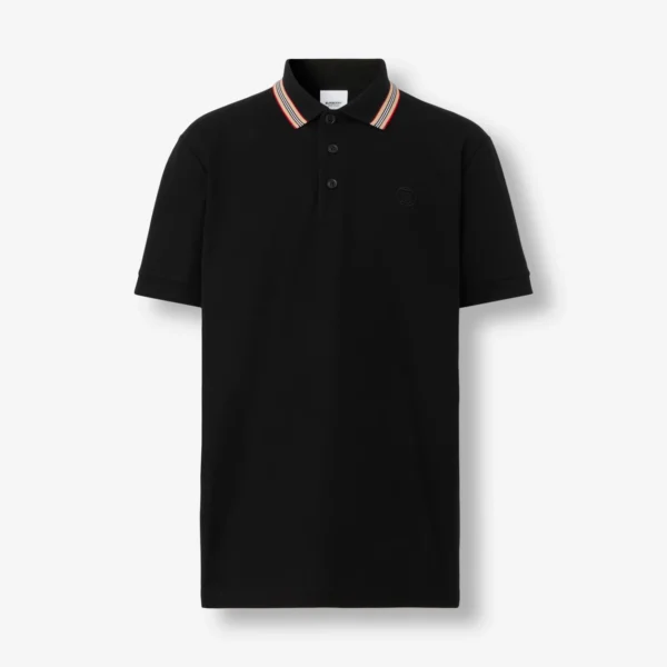 Men's Icon Stripe Collar Cotton Piqué Polo Shirt - Image 9