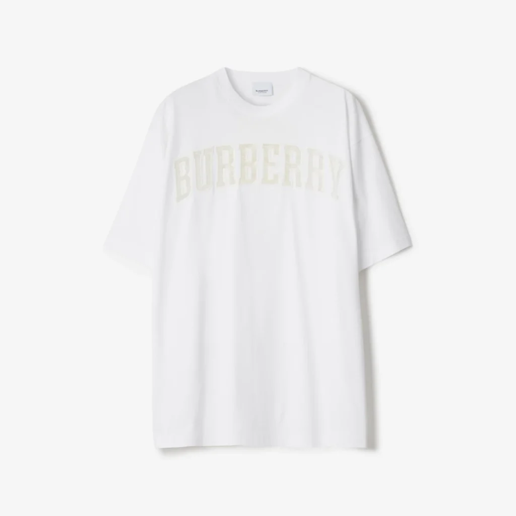 Lace Logo Cotton Oversized T-shirt
