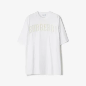 Lace Logo Cotton Oversized T-shirt
