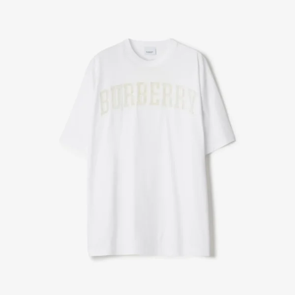 Lace Logo Cotton Oversized T-shirt