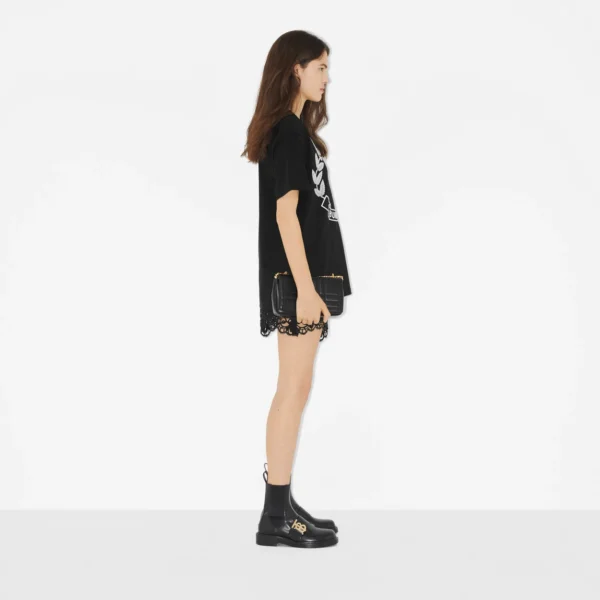Oak Leaf Crest Cotton Oversized T-shirt - Image 3