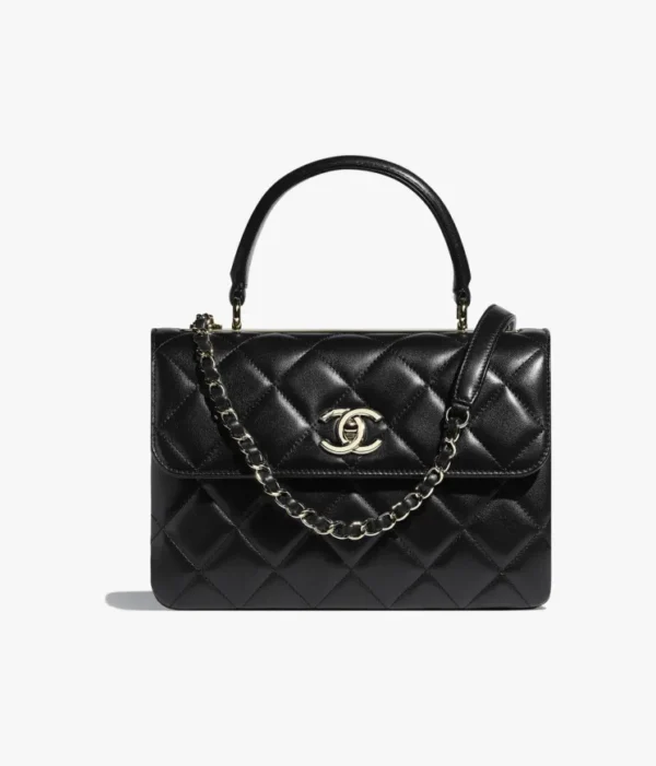 CHANEL FLAP BAG WITH TOP HANDLE