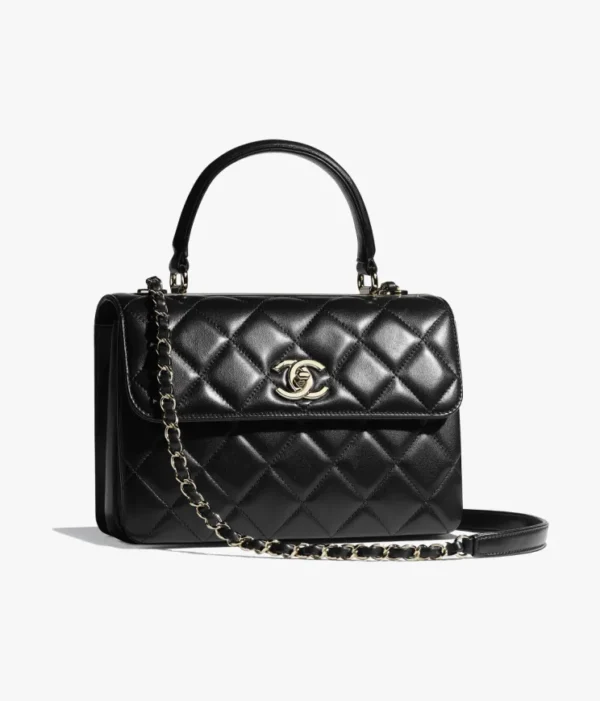 CHANEL FLAP BAG WITH TOP HANDLE - Image 3