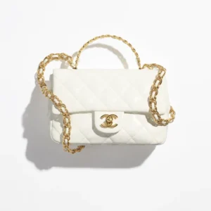 CHANEL SMALL FLAP BAG WITH TOP HANDLE