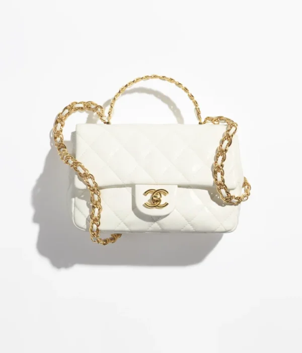 CHANEL SMALL FLAP BAG WITH TOP HANDLE