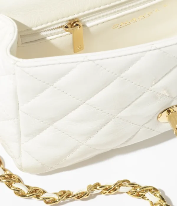 CHANEL SMALL FLAP BAG WITH TOP HANDLE - Image 3