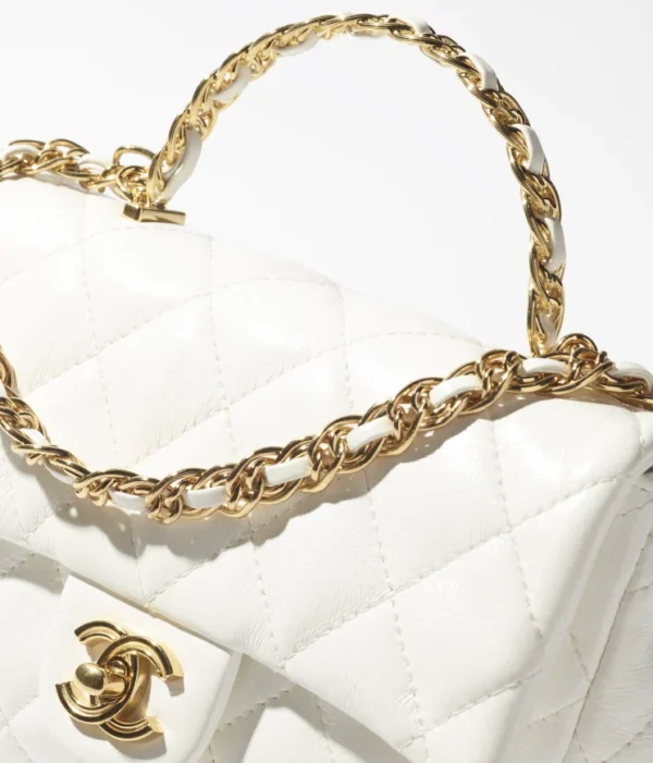 CHANEL SMALL FLAP BAG WITH TOP HANDLE - Image 4