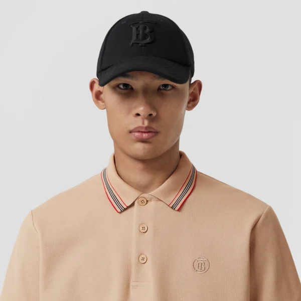 Men's Icon Stripe Collar Cotton Piqué Polo Shirt - Image 2