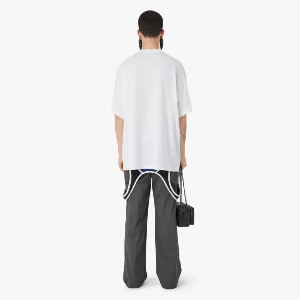 Men's Thorn and Logo Print Cotton Oversized T-shirt - Image 4