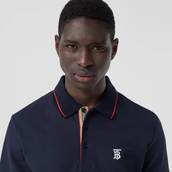 Men's Icon Stripe Placket Cotton Piqué Polo Shirt - Image 2