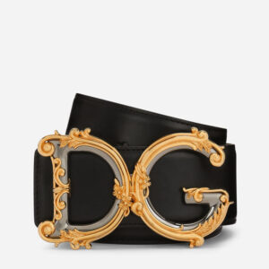 D&G Calfskin belt with logo