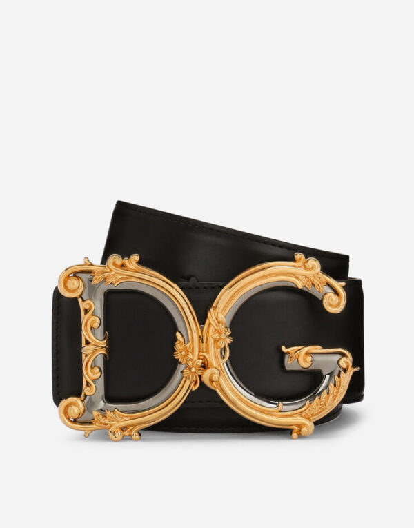 D&G Calfskin belt with logo