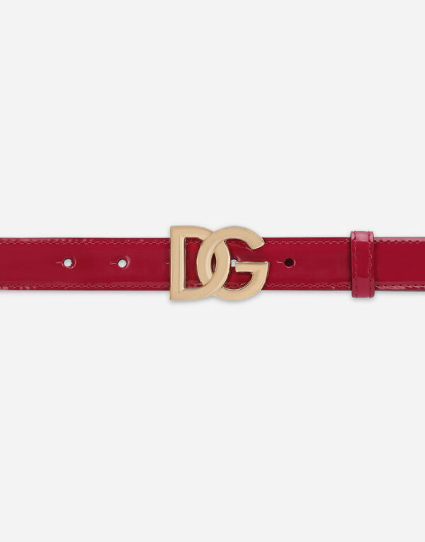 Polished calfskin belt with DG logo - Image 3