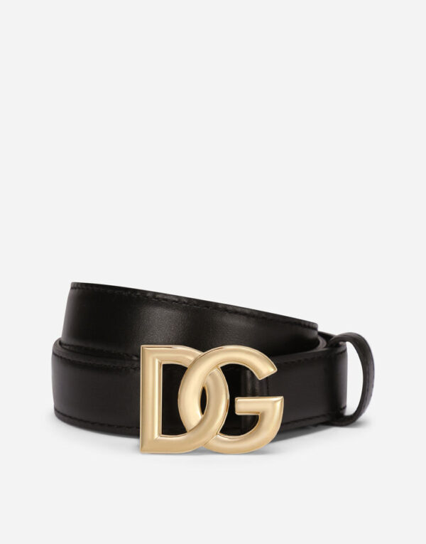 Calfskin belt with DG logo