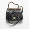 CHANEL SMALL FLAP BAG WITH TOP HANDLE