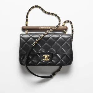 CHANEL SMALL FLAP BAG WITH TOP HANDLE