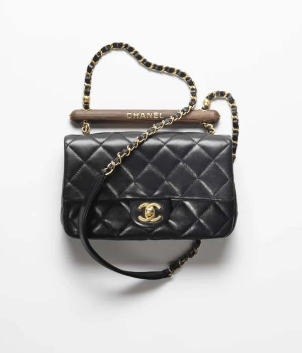 CHANEL SMALL FLAP BAG WITH TOP HANDLE