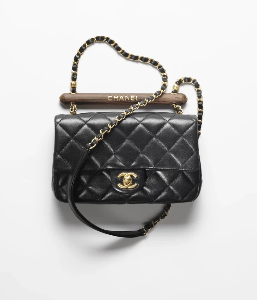 CHANEL SMALL FLAP BAG WITH TOP HANDLE
