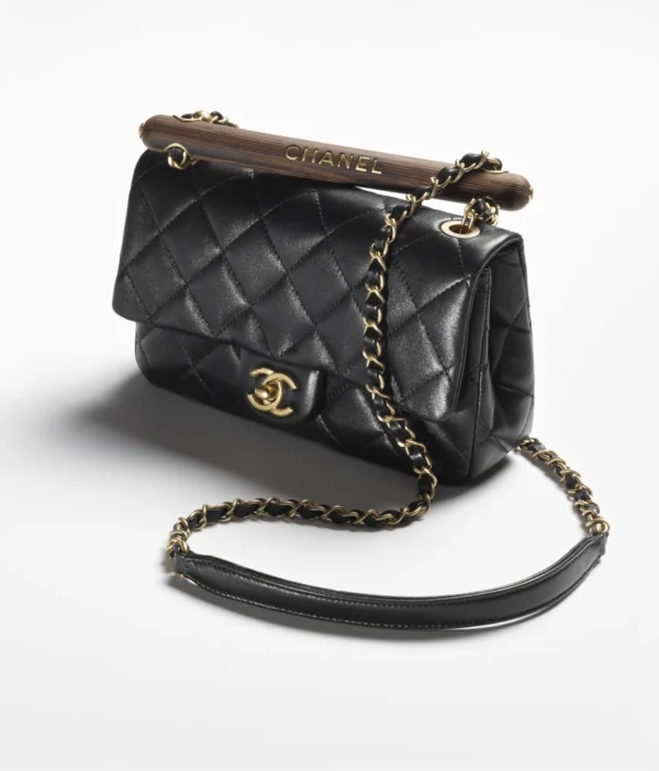 CHANEL SMALL FLAP BAG WITH TOP HANDLE - Image 4