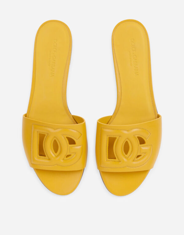 Calfskin sliders with DG logo - Image 32