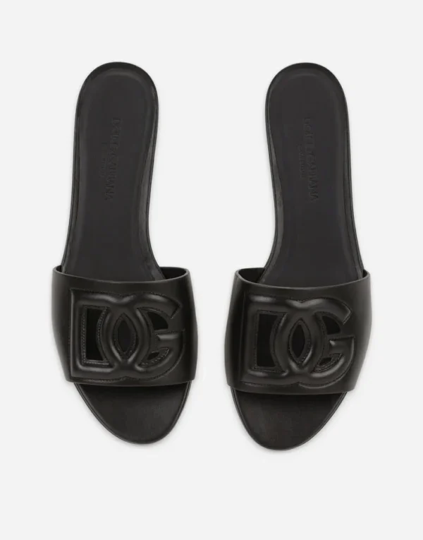 Calfskin sliders with DG logo - Image 15