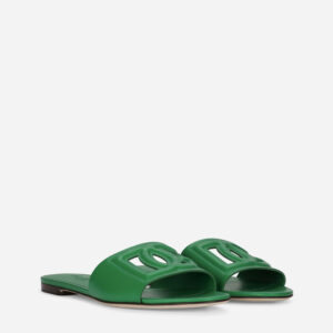 Calfskin sliders with DG logo