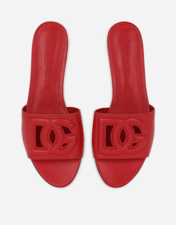 Calfskin sliders with DG logo - Image 41