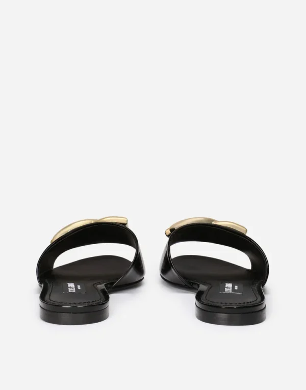 Polished calfskin sliders with DG logo - Image 11
