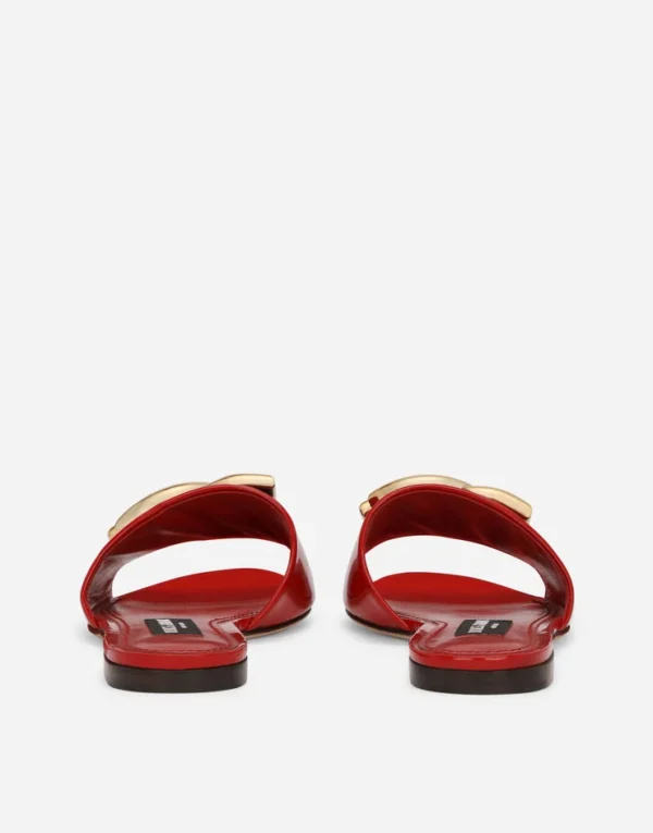 Polished calfskin sliders with DG logo - Image 7