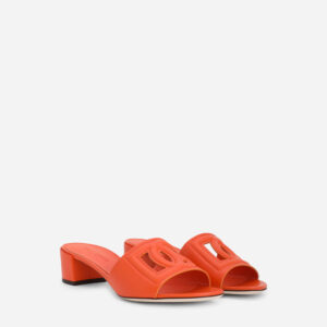 Calfskin mules with DG Millennials logo