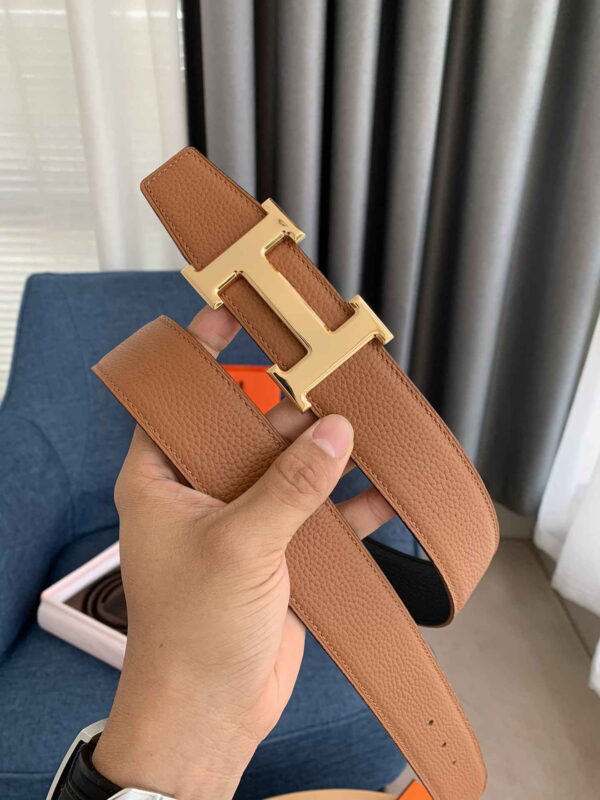 Constance belt buckle & Reversible leather strap 38 mm - Image 2