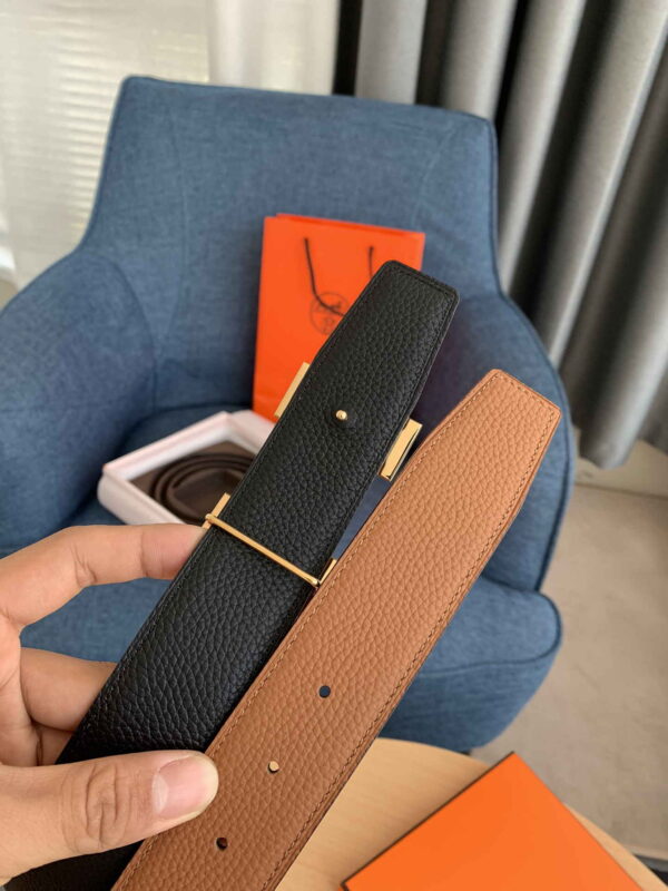 Constance belt buckle & Reversible leather strap 38 mm - Image 5